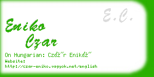 eniko czar business card